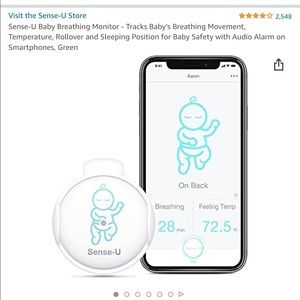 Sense-U breathing monitor like new with extra batteries. Blue